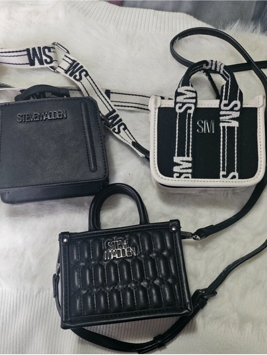 Steve Madden Handbags - Steve Madden Black Quilted Mini Satchel with Top Handle